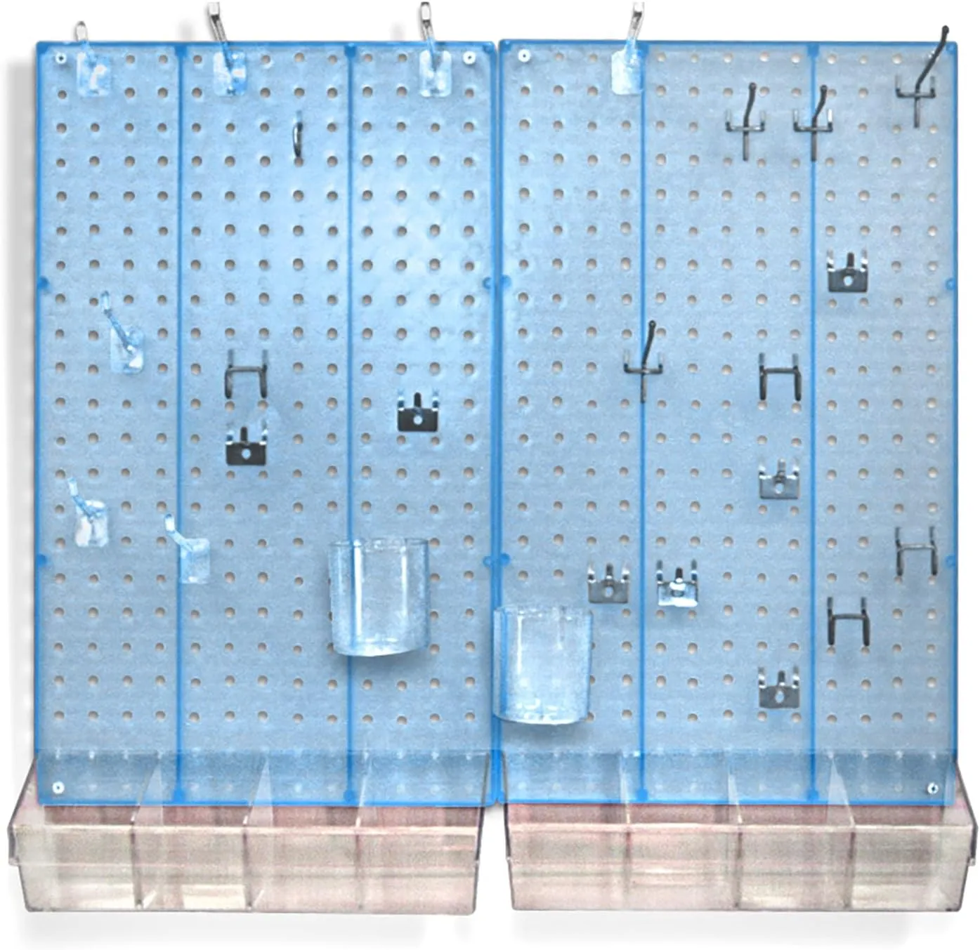 Azar Displays 70-Piece Pegboard Wall Organizer Kit with 13.5" x 22" Panels