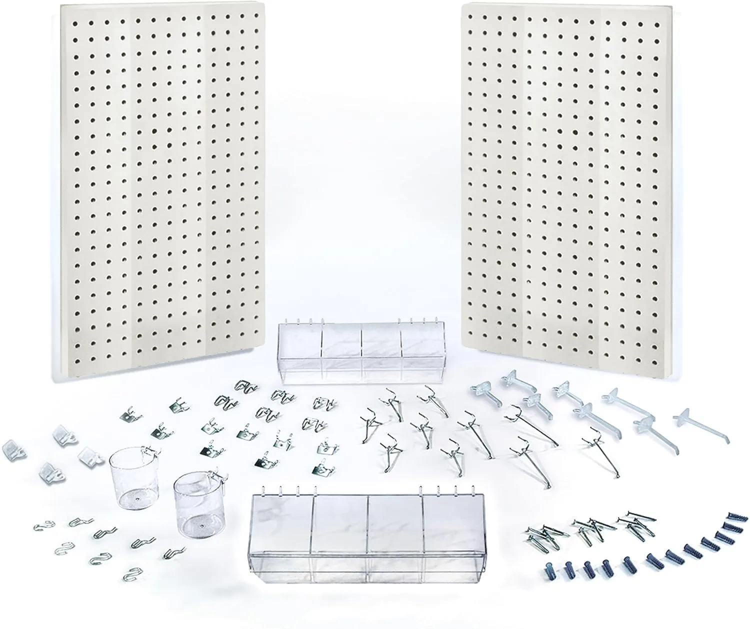 Azar Displays 70-Piece Pegboard Wall Organizer Kit with 13.5" x 22" Panels
