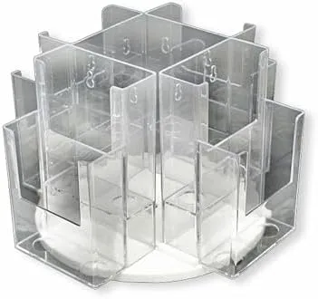 Azar Displays 252805 8-Pocket Tri-Fold Brochure Counter Display Revolves on a 9" Base