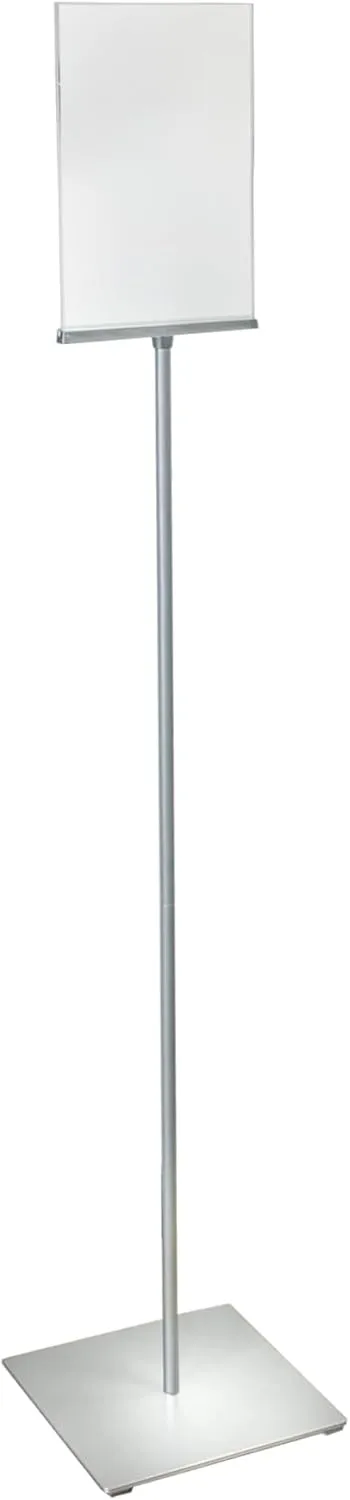 Azar Displays 300863 8.5" W x 11" H Double-Sided Frame Sign Holder Stand - with Non-Adjustable Pole