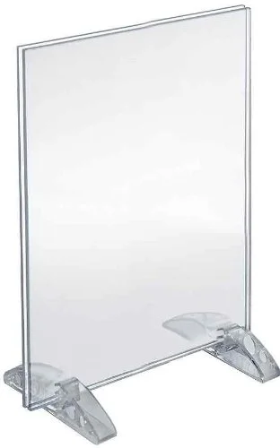 Azar Displays Dual-Stand Vertical/Horizontal Acrylic Sign Holders