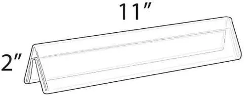Azar Displays Acrylic Two-Sided Nameplates (Pack of 10)