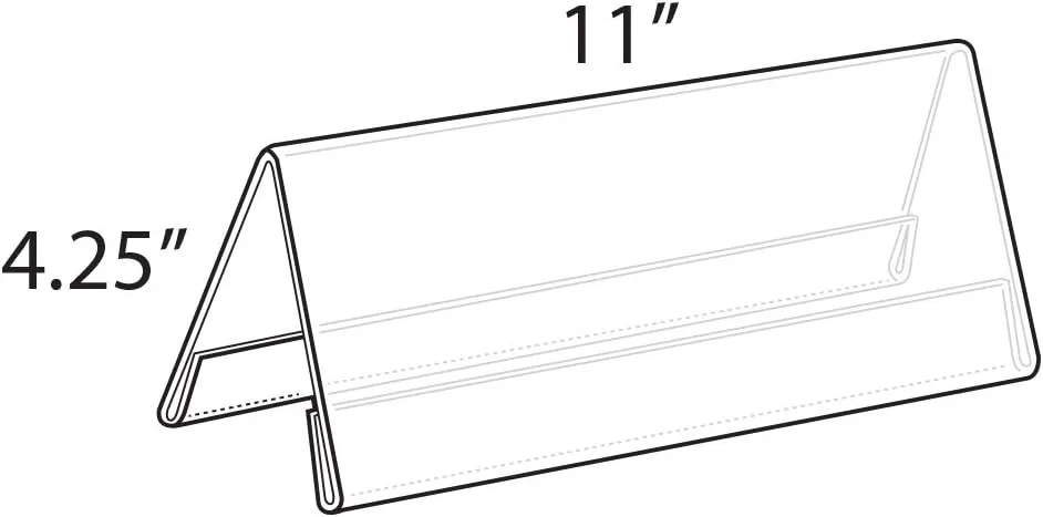 Azar Displays Acrylic Two-Sided Nameplates (Pack of 10)