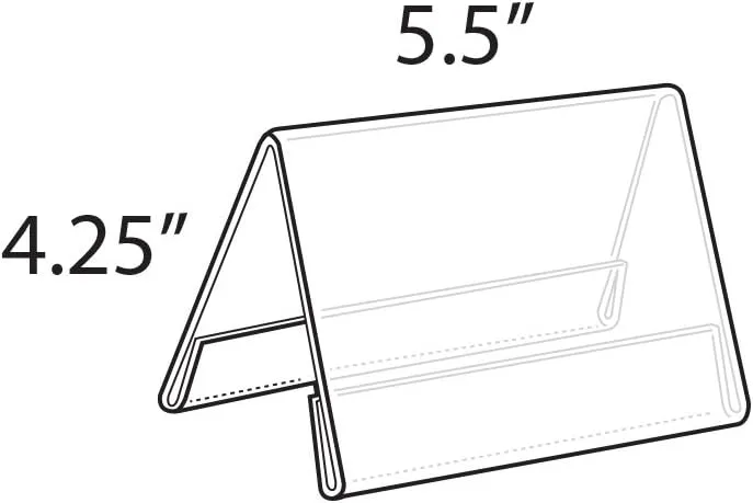 Azar Displays Acrylic Two-Sided Nameplates (Pack of 10)