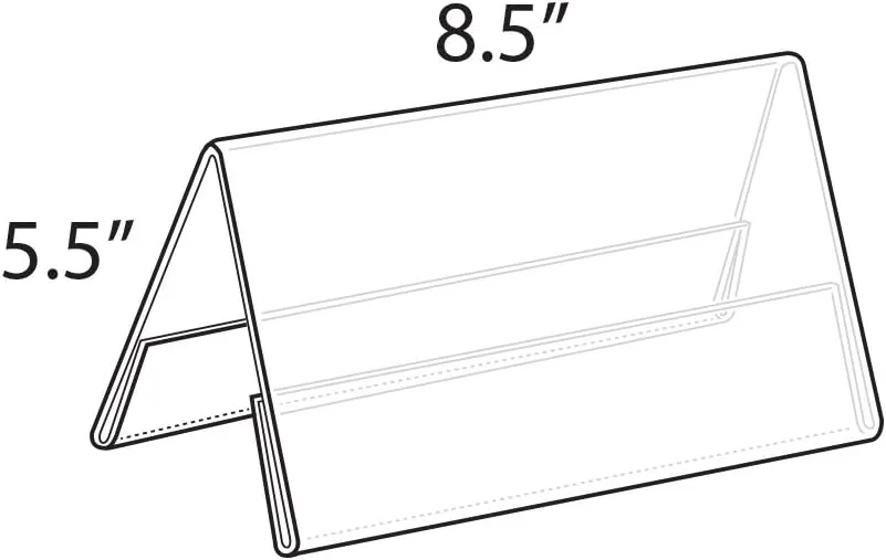 Azar Displays Acrylic Two-Sided Nameplates (Pack of 10)