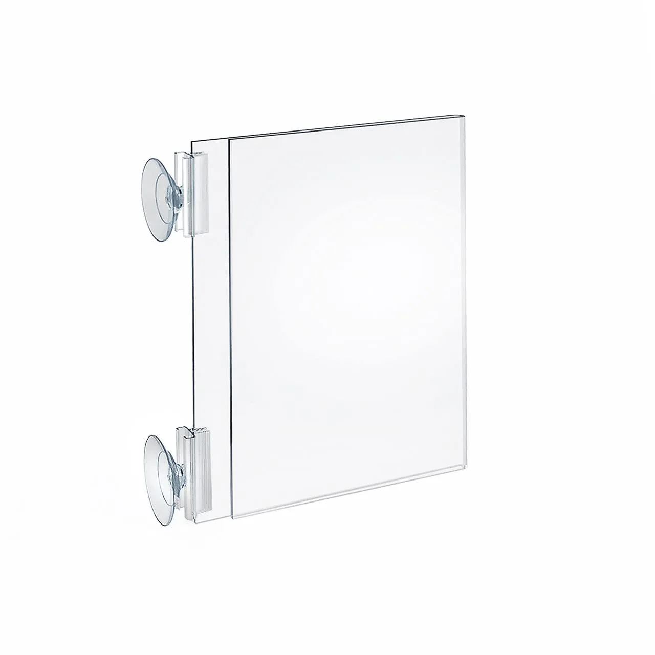 Azar Displays Two-Sided Acrylic Sign Holders with Suction Cup Grippers, Pack of 10