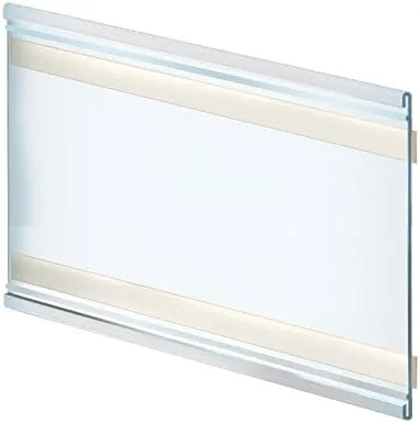 Azar Displays Adhesive-Back Acrylic Nameplate Holders, 6inH x 11inW x 1/4inD, Clear, Pack Of 10 Holders