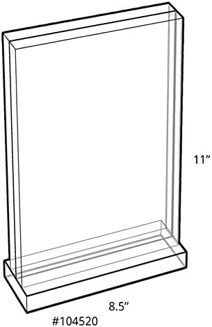 Azar Displays Deluxe Vertical Acrylic Block Stand