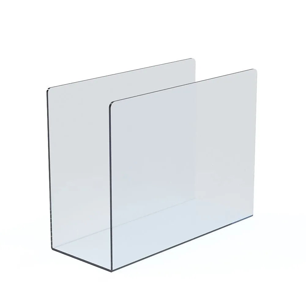 Azar Displays Clear Acrylic Lateral Desk File Holders, Pack of 4