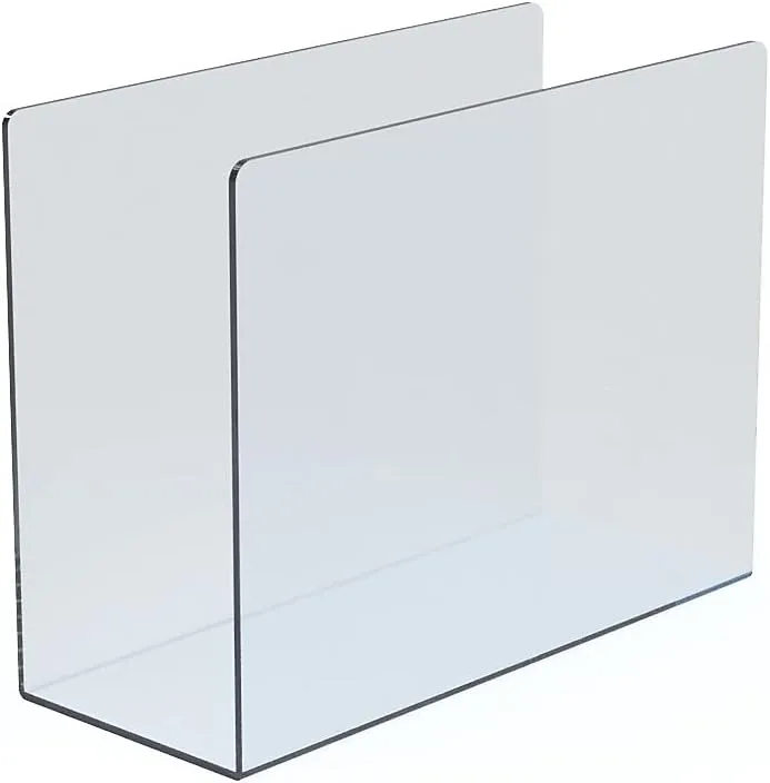 Azar Displays Clear Acrylic Lateral Desk File Holders, Pack of 4