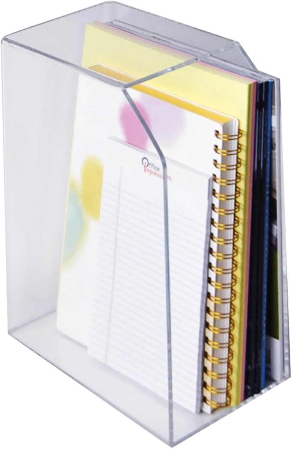 Azar Displays 255030 Monitor Magazine & File Holder, 5"W x 8.75"D x 12.25"H, Clear