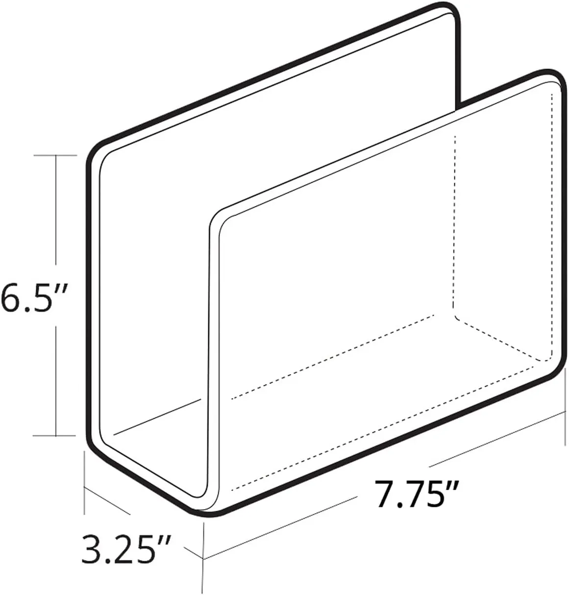 Azar Displays Clear Acrylic Lateral Desk File Holders, Pack of 4