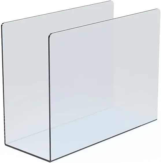 Azar Displays Clear Acrylic Lateral Desk File Holders, Pack of 4