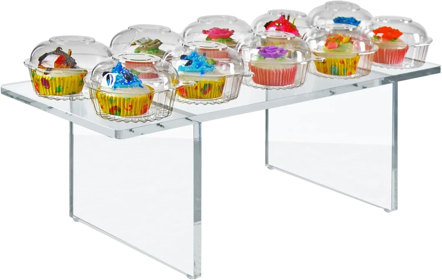 Azar Displays Deluxe Acrylic Monitor Riser Display, Clear