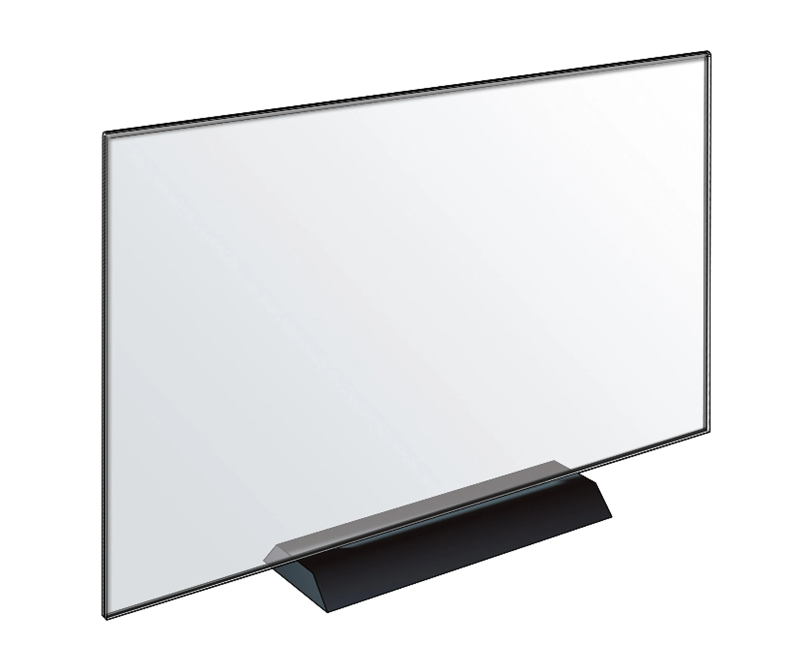 Azar Displays Acrylic Frame Sign Holder on Weighted Black Base