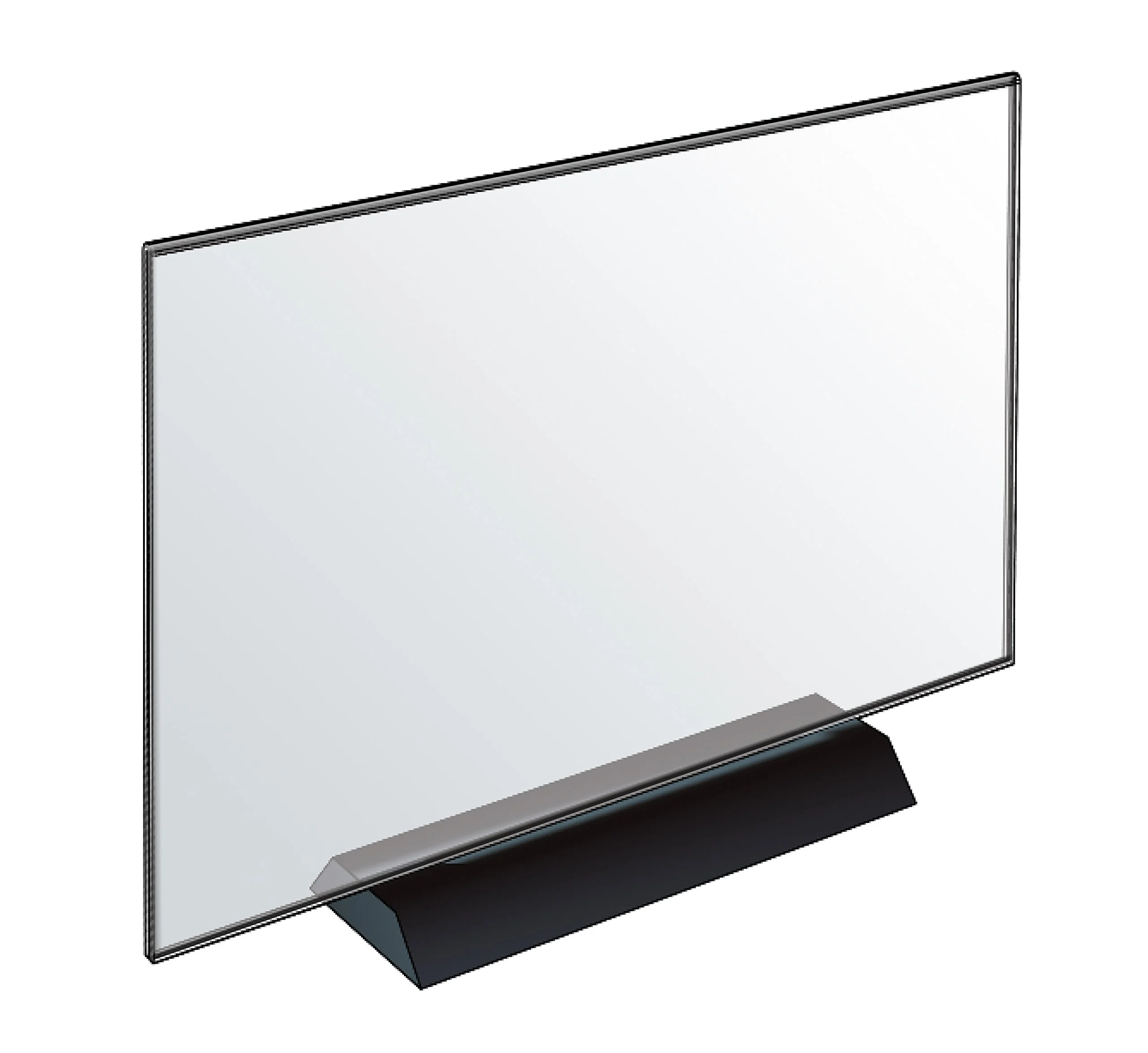 Azar Displays Acrylic Frame Sign Holder on Weighted Black Base
