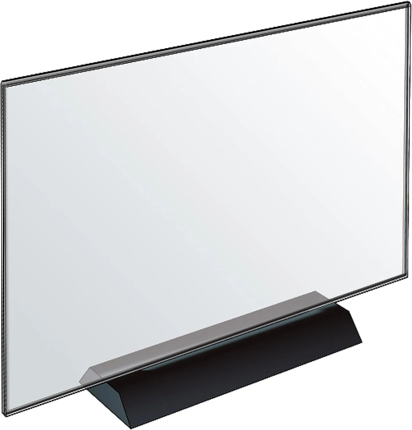 Azar Displays Acrylic Frame Sign Holder on Weighted Black Base