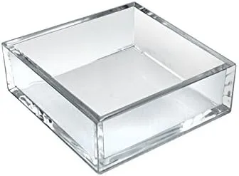 Azar Displays Deluxe Acrylic Display Slim Tray Organizers, 2inH x 11-3/4inW x 3inD, Clear, Pack Of 4 Organizers