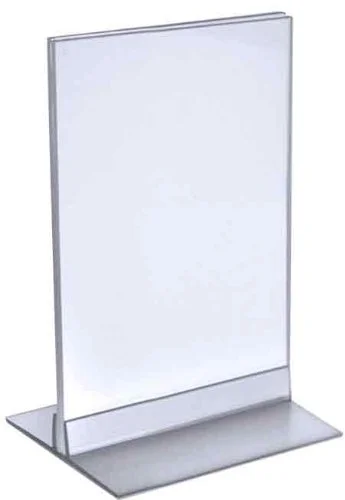 Azar Displays 102729 4-Inch by 5-Inch Vertical or Horizontal T-Strip Acrylic Sign Holder, 10-Pack