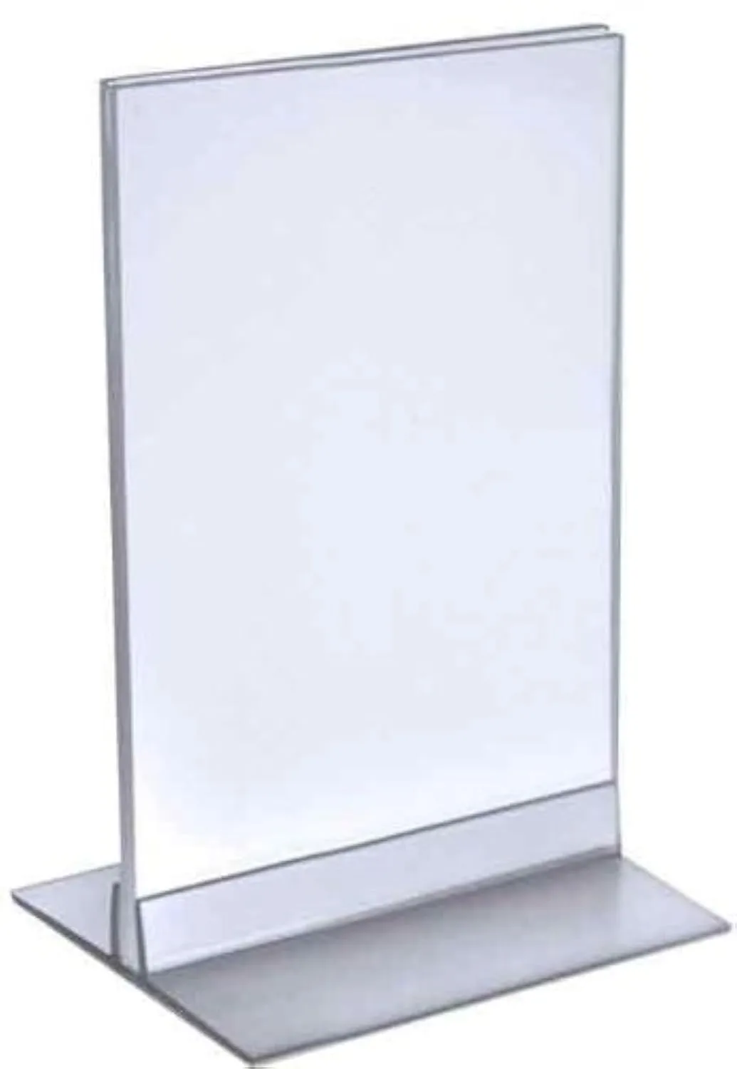 Azar Displays 102733 Clear Acrylic Double Sided Sign Holder 5.5" x 8.5" Vertical/Horizontal with T Strip, 10-Pack