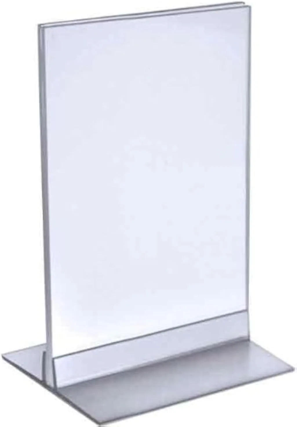 Azar Displays 102733 Clear Acrylic Double Sided Sign Holder 5.5" x 8.5" Vertical/Horizontal with T Strip, 10-Pack