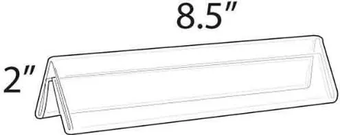 Azar Displays Acrylic Two-Sided Nameplates (Pack of 10)