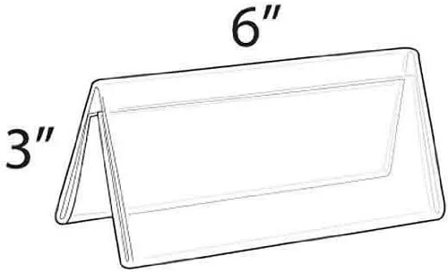 Azar Displays Acrylic Two-Sided Nameplates (Pack of 10)