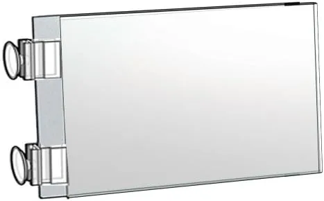 Azar Displays Two-Sided Acrylic Sign Holders with Suction Cup Grippers, Pack of 10