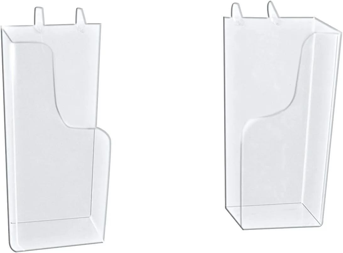 Azar Displays 252550-SET Pegboard/Slat Adjustable Wall Brochure Holder Pack of 10