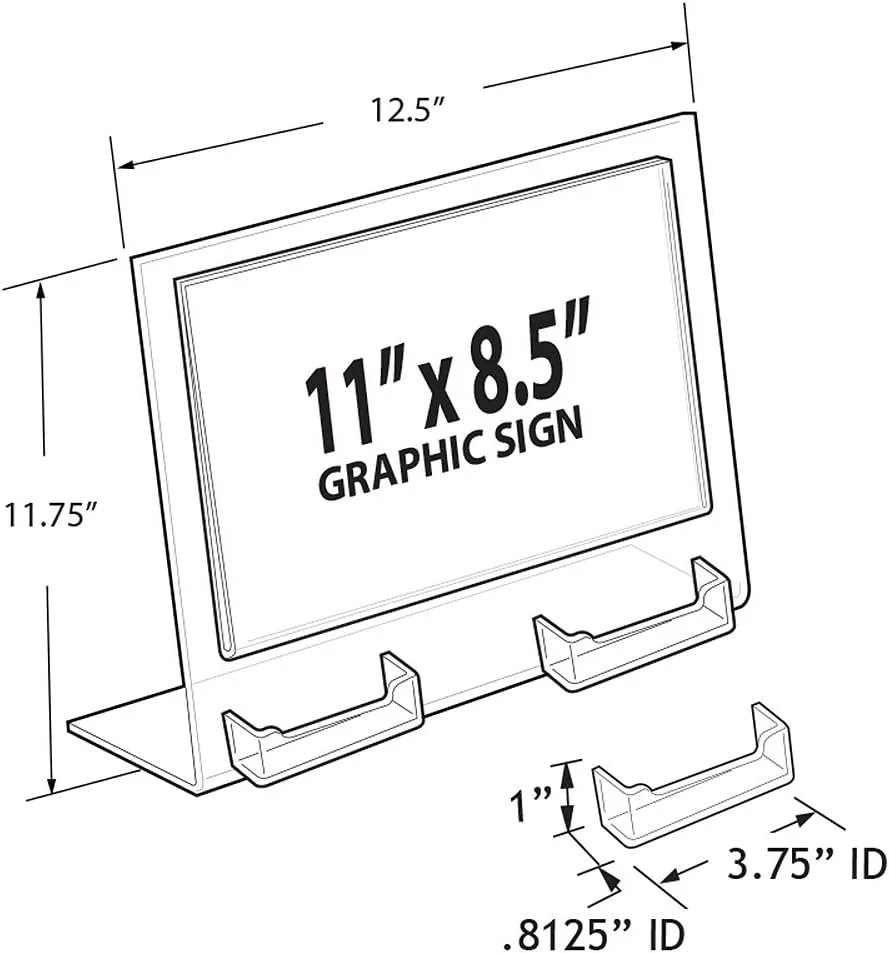 Azar Displays 3-Tier 6-Pocket Plastic Trifold Brochure Holder, 13-1/4inH x 9-1/4inW x 6inD, Clear