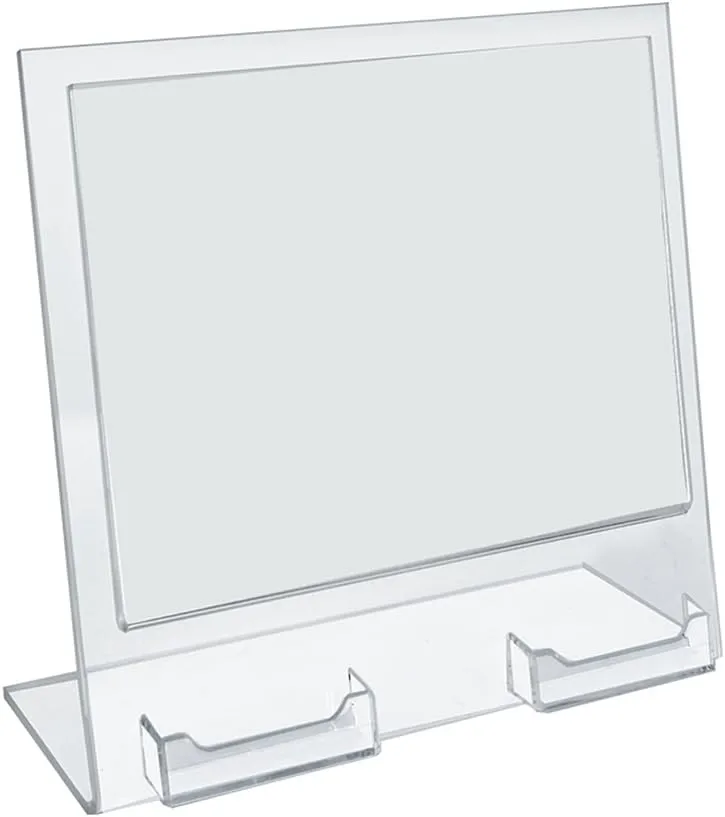 Azar Displays 3-Tier 6-Pocket Plastic Trifold Brochure Holder, 13-1/4inH x 9-1/4inW x 6inD, Clear