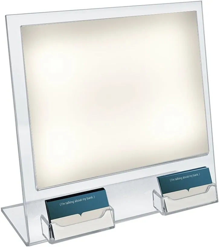 Azar Displays 3-Tier 6-Pocket Plastic Trifold Brochure Holder, 13-1/4inH x 9-1/4inW x 6inD, Clear
