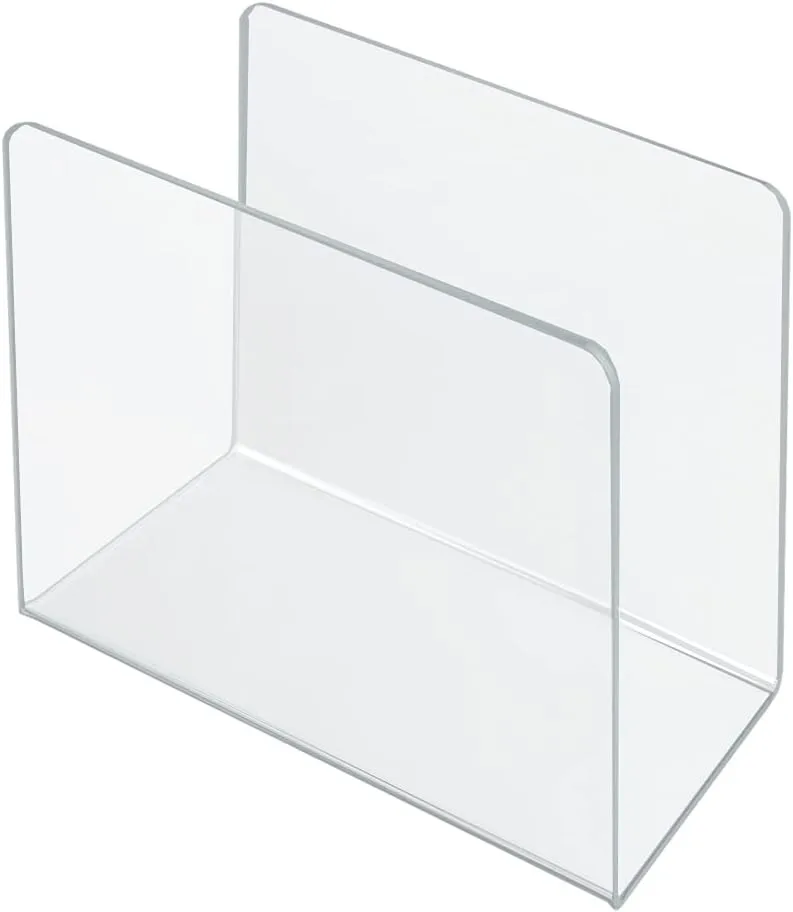 Azar Displays Clear Acrylic Lateral Desk File Holders, Pack of 4