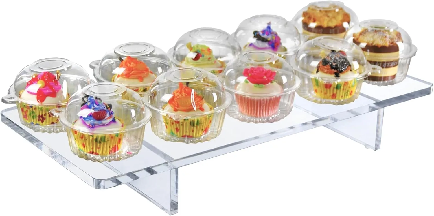 Azar Displays Deluxe Acrylic Monitor Riser Display, Clear