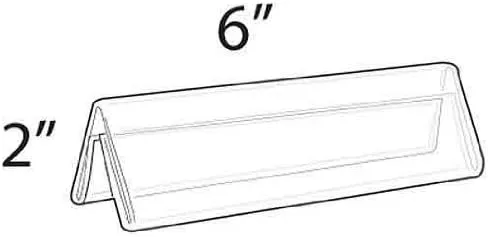 Azar Displays Acrylic Two-Sided Nameplates (Pack of 10)
