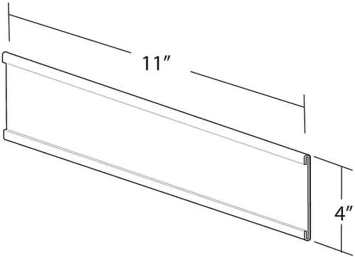 Azar Displays 199615 11-Inch Width by 4-Inch Height Adhesive Back Nameplate, 10-Pack