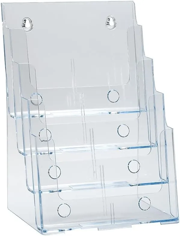 AZAR DISPLAYS Clear Slanted Countertop Display Holders
