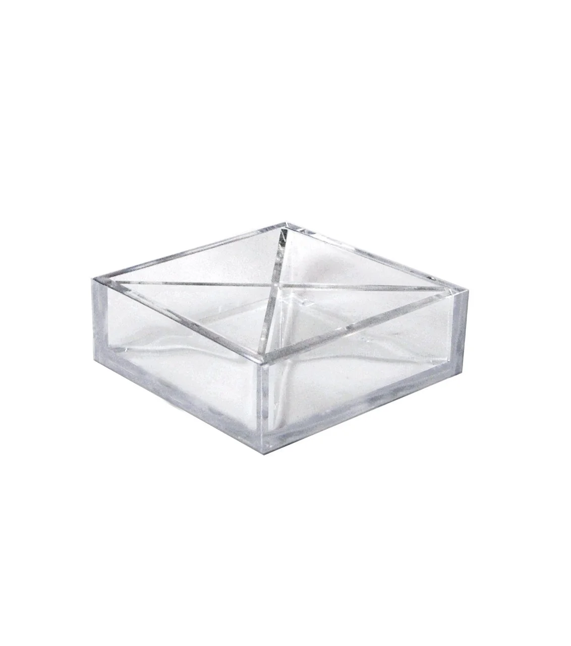 Azar Displays 556350 Square Tray 4 Compartment Desk Organizer, 6" Pack of 2