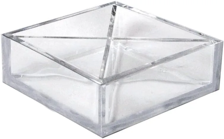 Azar Displays 556350 Square Tray 4 Compartment Desk Organizer, 6" Pack of 2