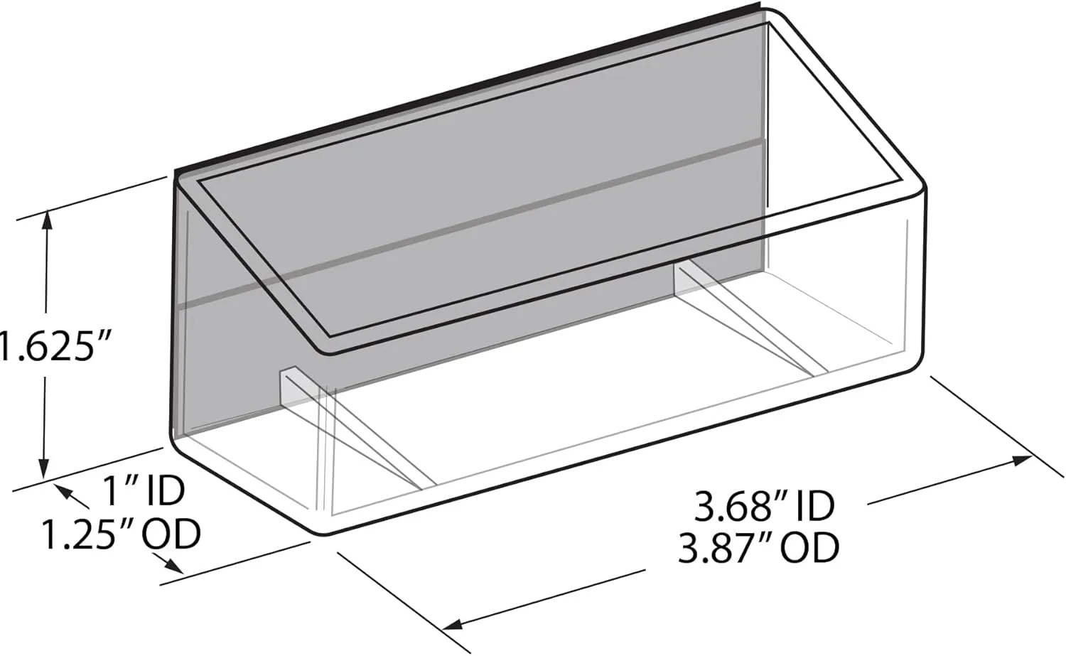 Azar Displays Magnetic Business Card Holders, 1-5/8in x 3-3/4in, Clear, Pack Of 10 Holders