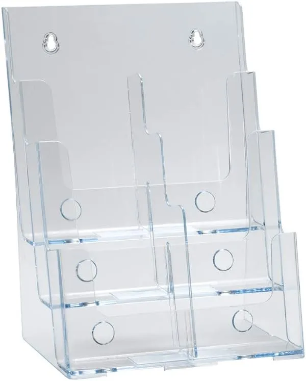 AZAR DISPLAYS Clear Slanted Countertop Display Holders