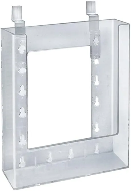 Azar Displays 252344 6.25" W X 1.25" D X 7.875" H Bi-Fold Size Slatwall Brochure Holder (10 Pack)