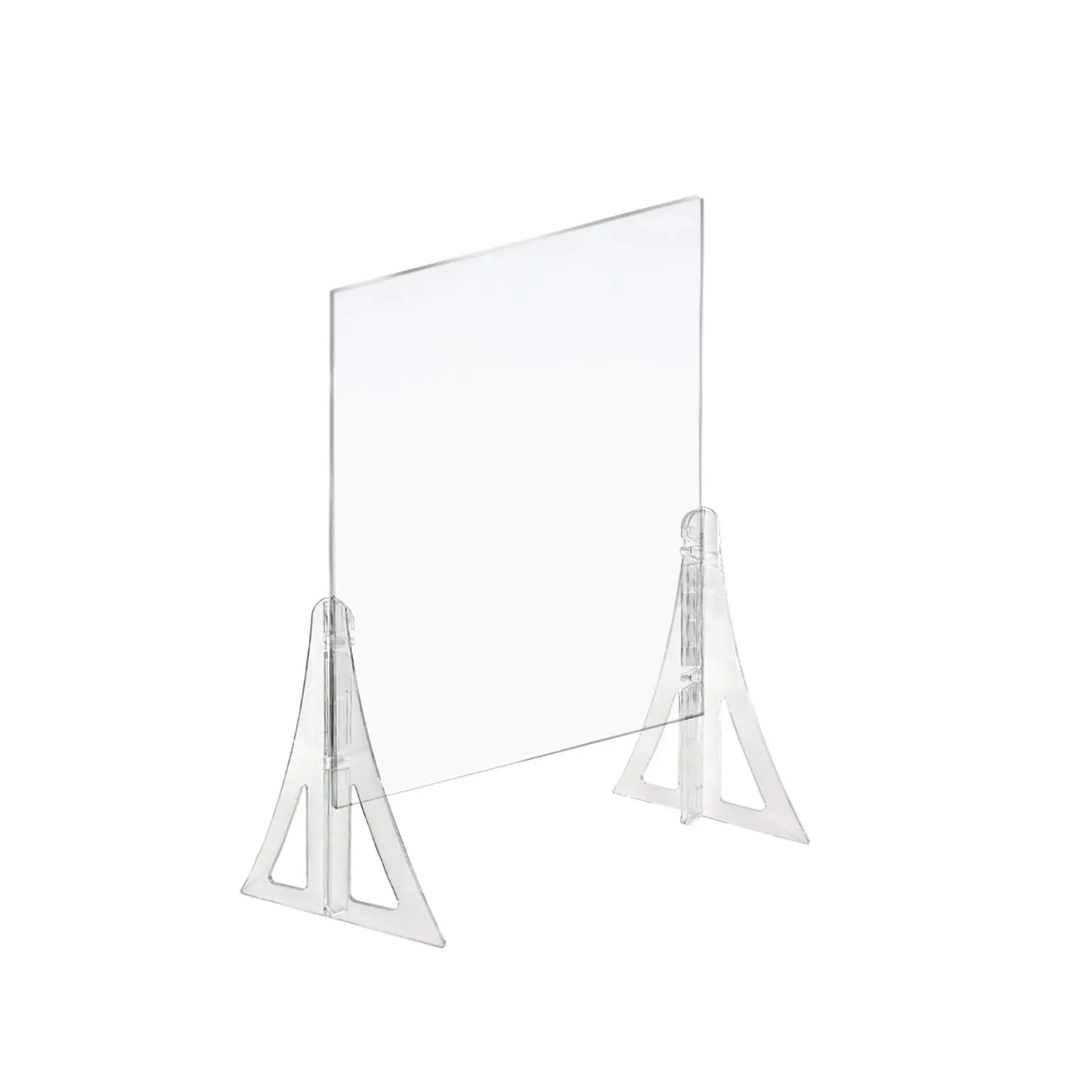 Azar Displays Protective Sneeze Guard for Counter and Desk - Portable Plexiglass Barrier (Pack of 2)