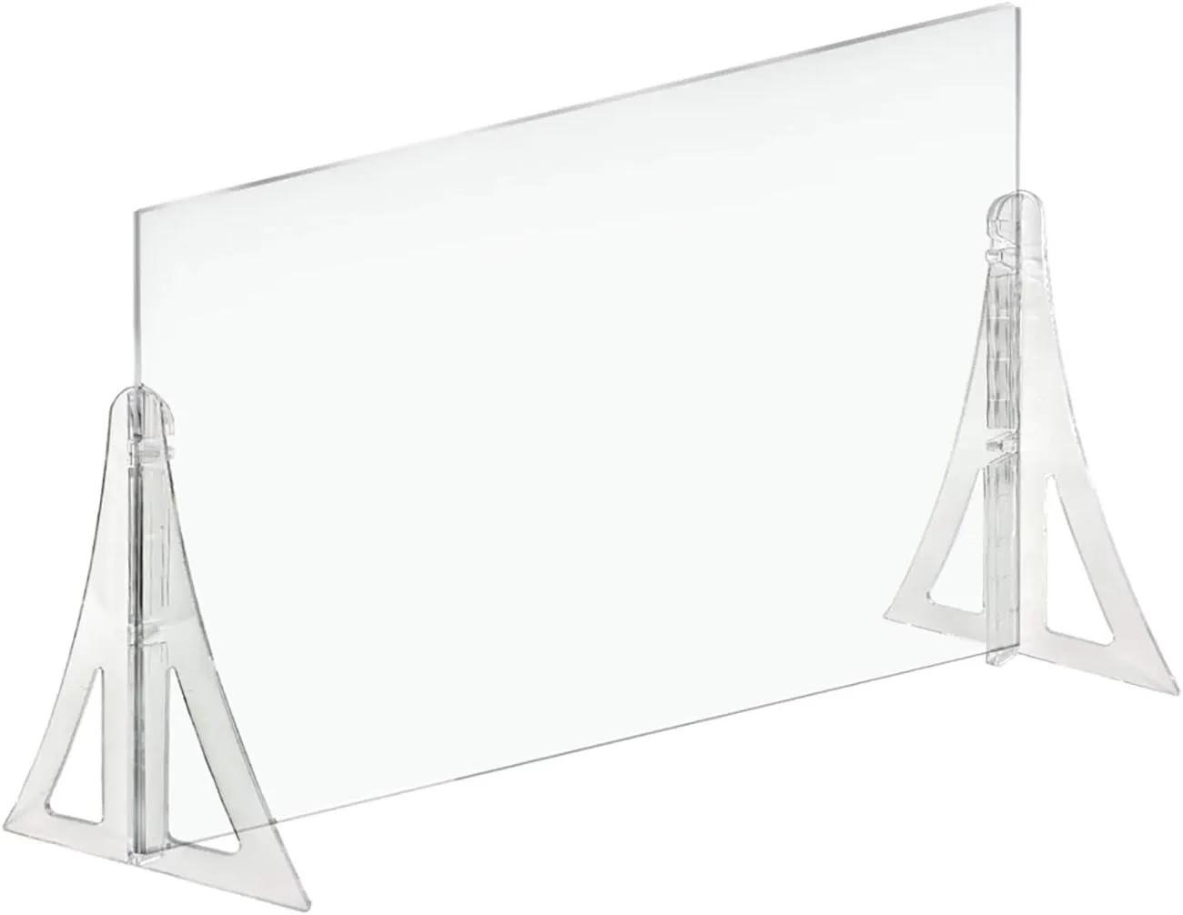 Azar Displays Protective Sneeze Guard for Counter and Desk - Portable Plexiglass Barrier (Pack of 2)