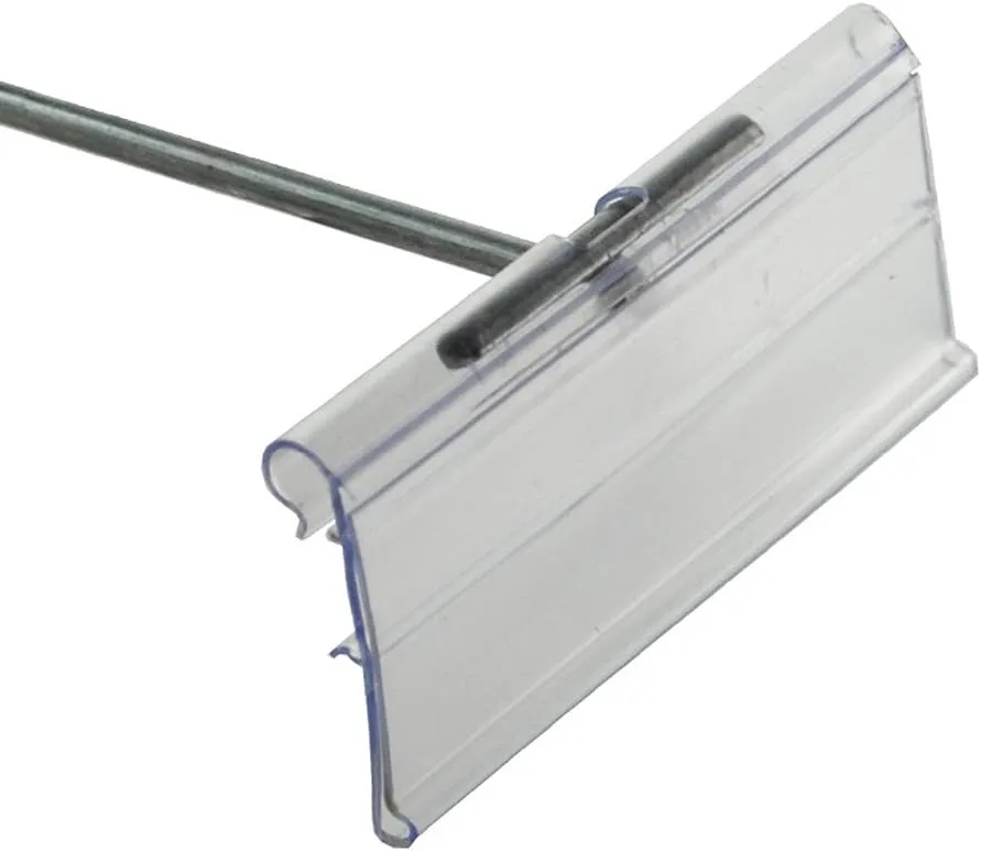 Azar Displays Flip Scan Paper Label Holders, 1-1/4in x 3in, Clear, Pack Of 50 Label Holders