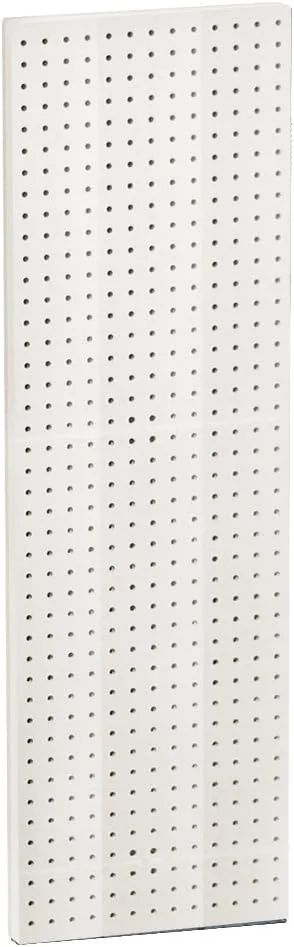 Azar 771344-WHT Pegboard 1-Sided Wall Panel, White Solid Color, 2-Pack