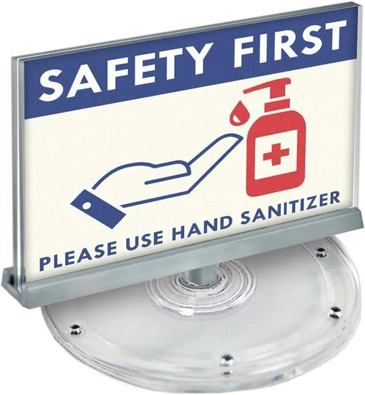 Azar Displays Revolving Acrylic Horizontal 2-Sided Sign Holders, 6-3/4in x 8-1/2in, Clear, Set Of 2 Holders