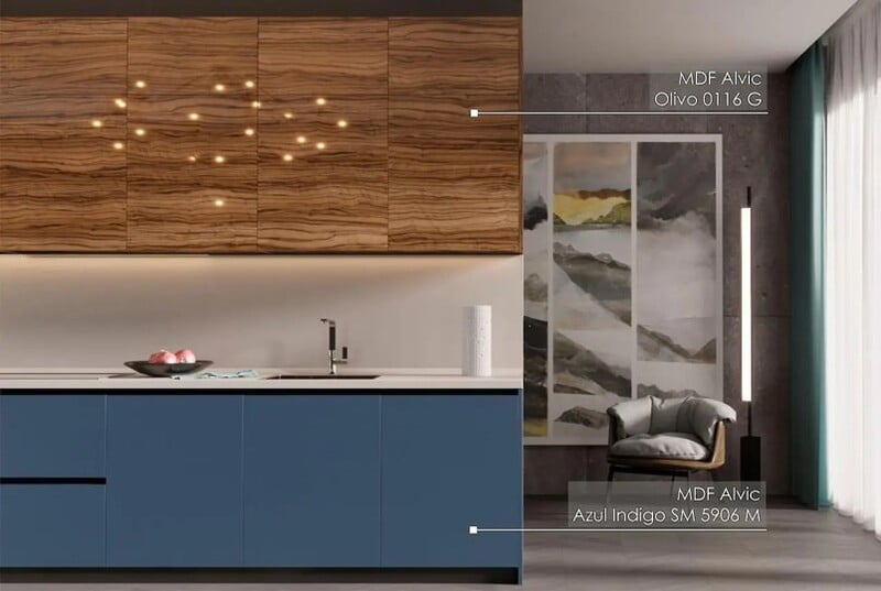 Zenit Panels C2-AZUL INDIGO/18mm