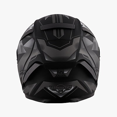 STEELBIRD SA-2 METALLIC MATT BLACK/GREY C/V (L) + EXTRA CHROME VISOR