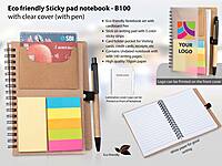 Eco friendly Sticky pad notebook with clear cover
